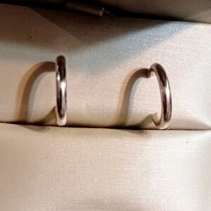Silver Toned Hoop Earrings